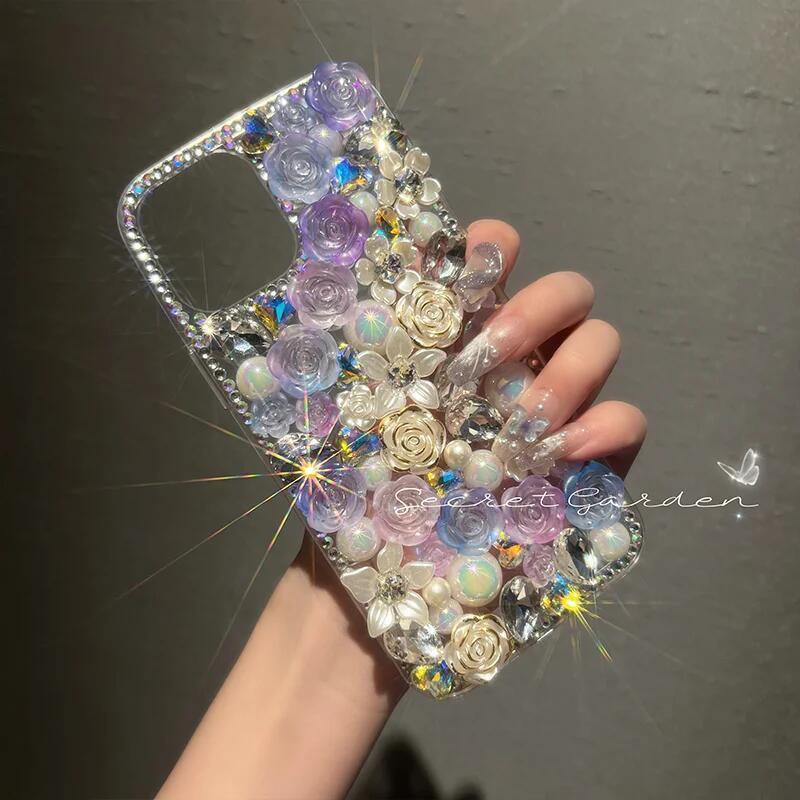 Luxury Rhinestone Diamond Rose iPhone Case - Most iPhone Case