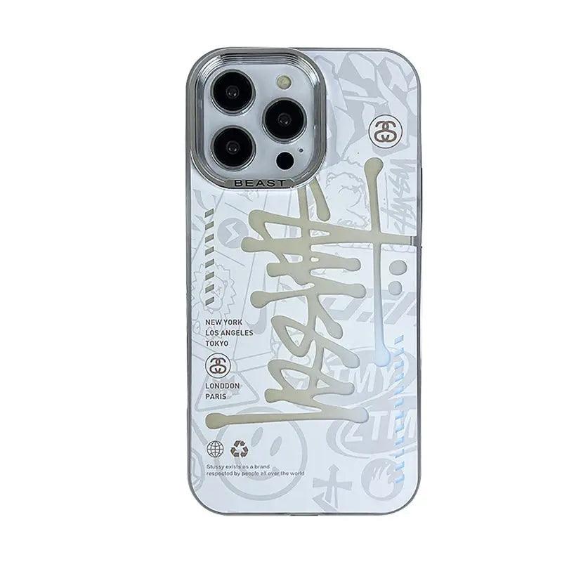 Frosted laser electroplated graffiti-style iPhone case - Most iPhone Case