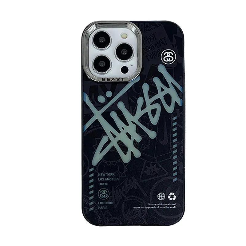 Frosted laser electroplated graffiti-style iPhone case - Most iPhone Case