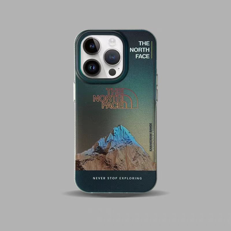 Frosted electroplated snow mountain iPhone case