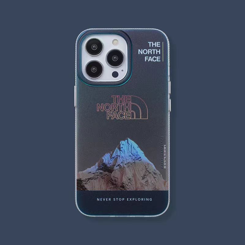 Frosted electroplated snow mountain iPhone case