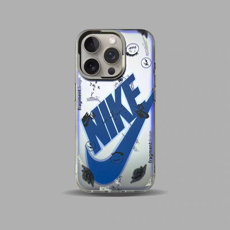 Frosted electroplated silver sports iPhone case