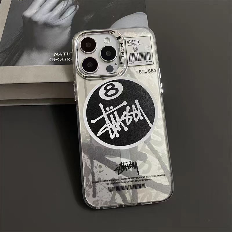 Frosted electroplated eightball iPhone case