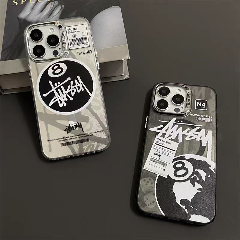 Frosted electroplated eightball iPhone case