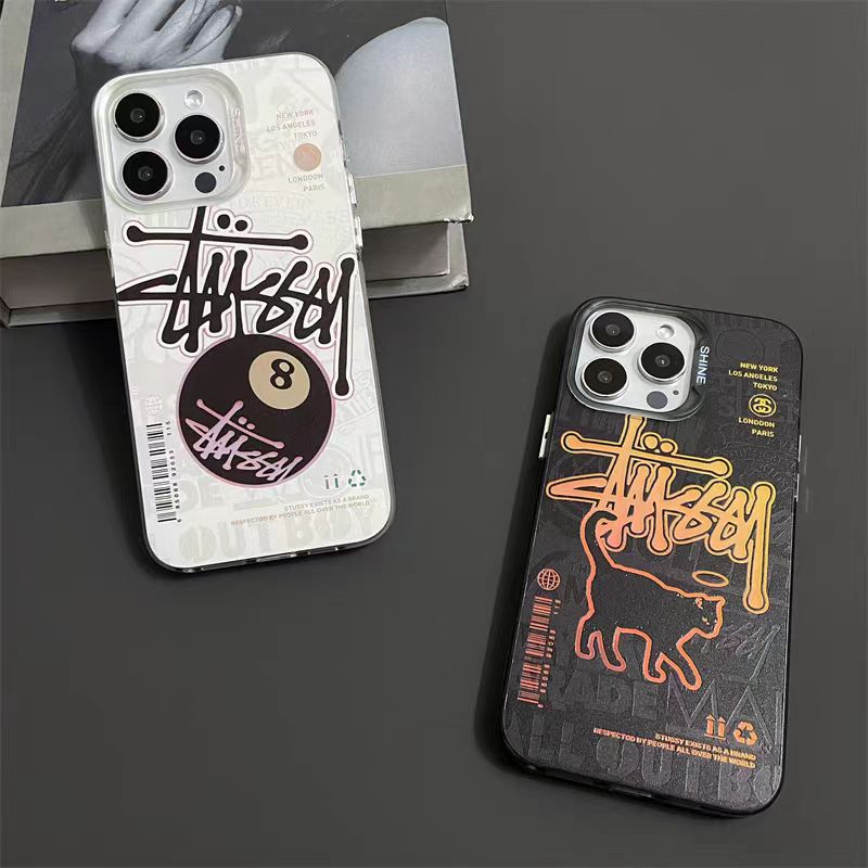 Frosted electroplated graffiti iPhone case