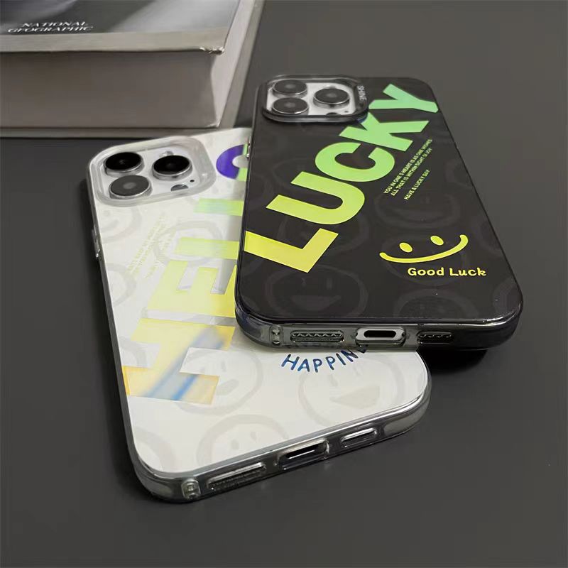 Frosted electroplated luck iPhone case