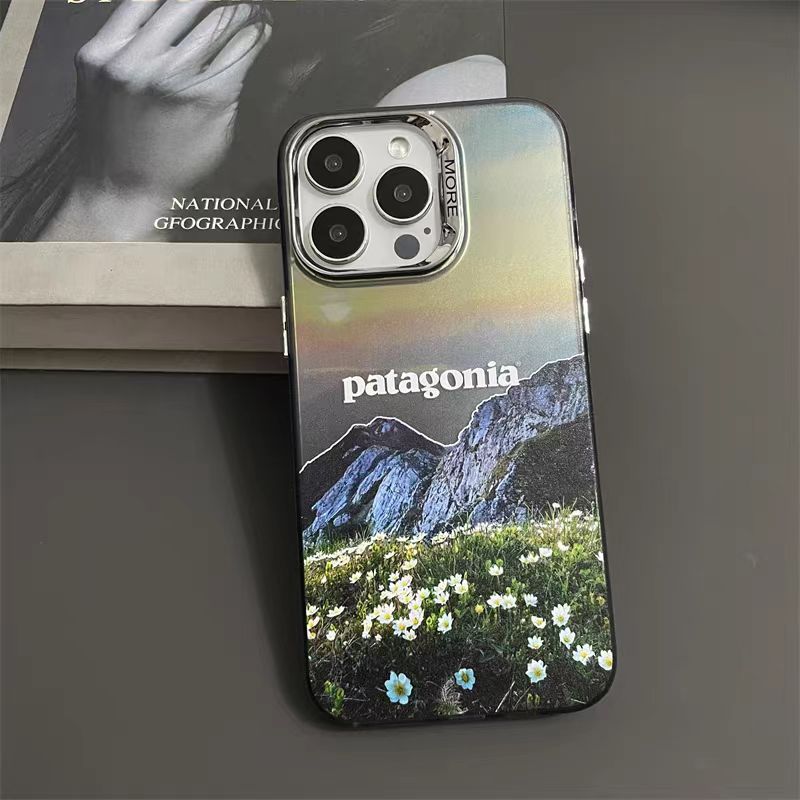 Frosted electroplated outdoor scenery iPhone case