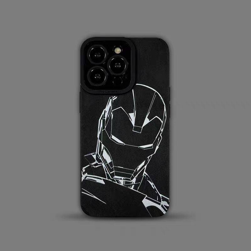 【Iron Man】Stylish Suede Leather iPhone case