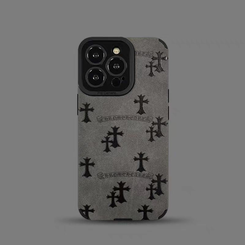 【Cross】Stylish Suede Leather iPhone case