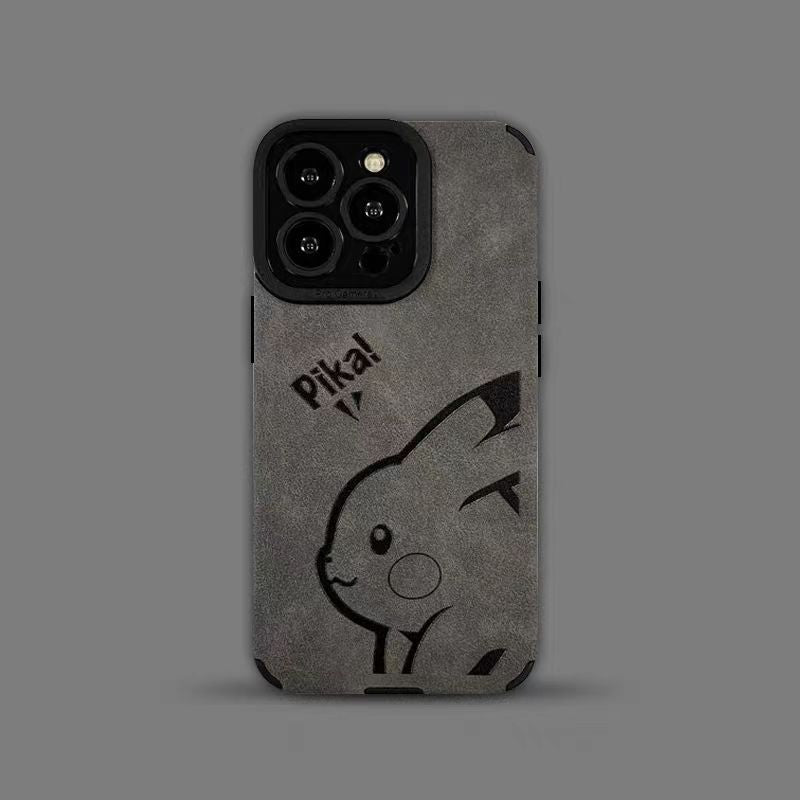 【Pikachu】Stylish Suede Leather iPhone case