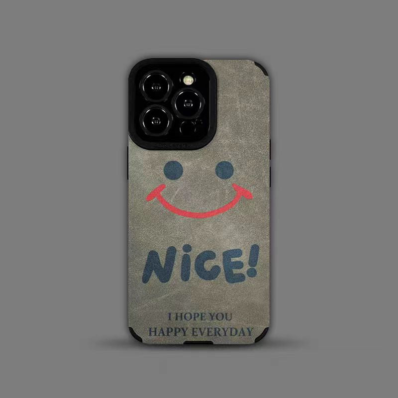 【Smile】Stylish Suede Leather iPhone case