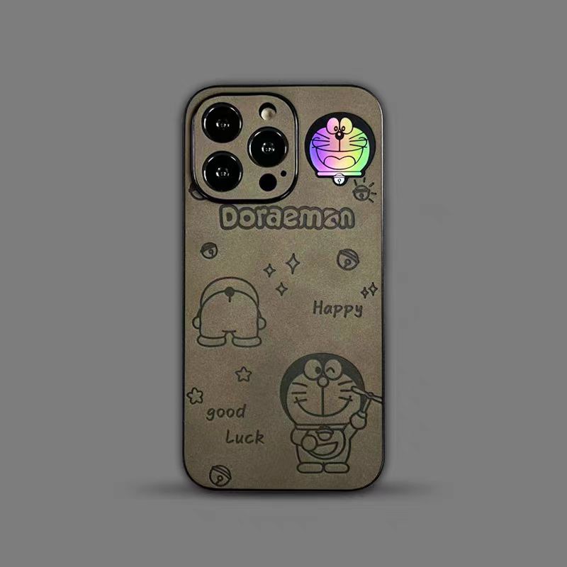 【Doraemon】Stylish Suede Leather iPhone case