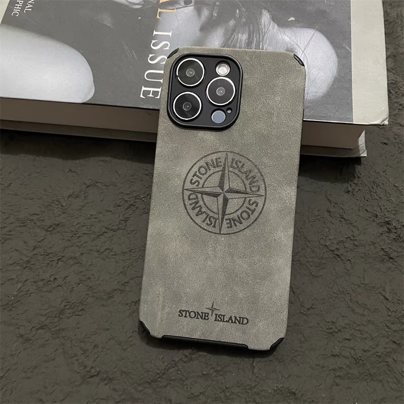 【Stone】Stylish Suede Leather iPhone case