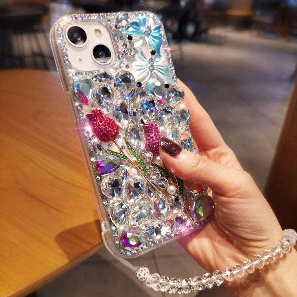 Luxury Rhinestone Diamond Flower iPhone Case - Most iPhone Case