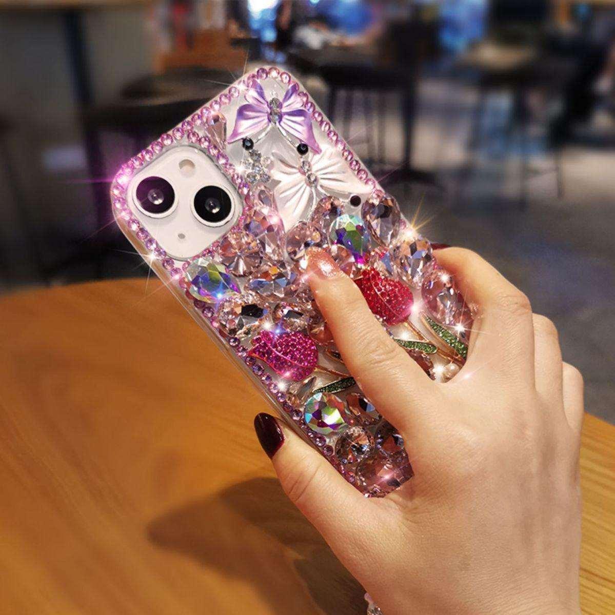 Luxury Rhinestone Diamond Flower iPhone Case - Most iPhone Case