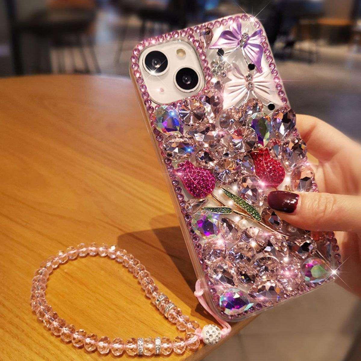 Luxury Rhinestone Diamond Flower iPhone Case - Most iPhone Case