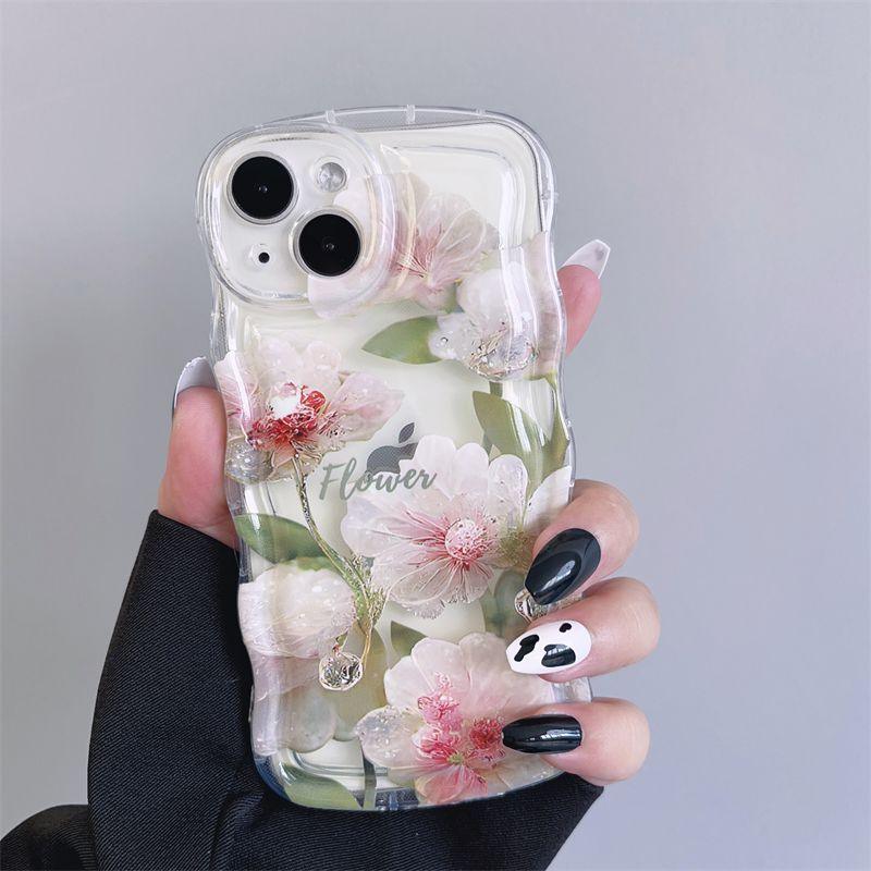 Fresh Pink Flowers With Wristband For iPhone Case - Most iPhone Case