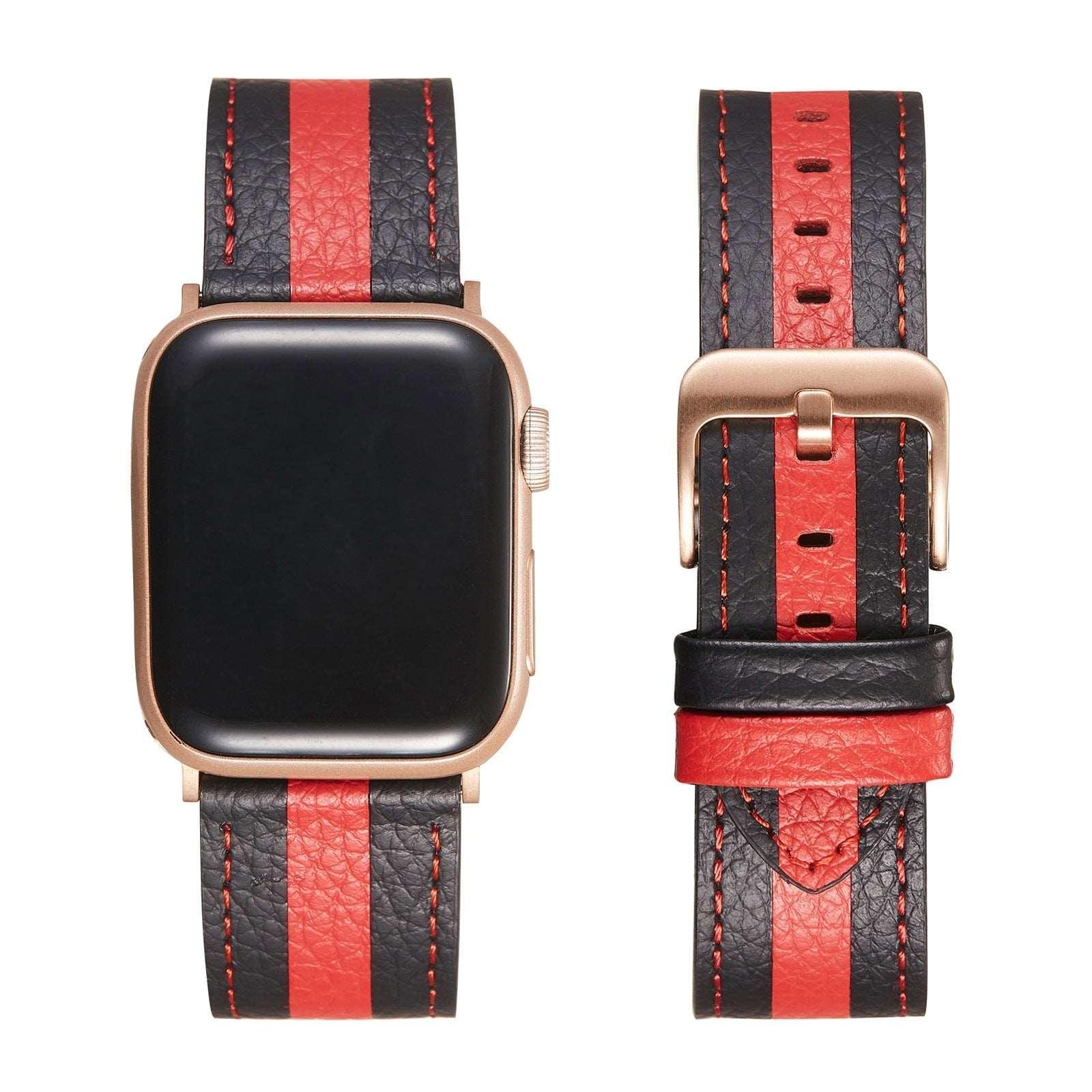 Genuine Leather Striped iWatch Strap - Most iPhone Case