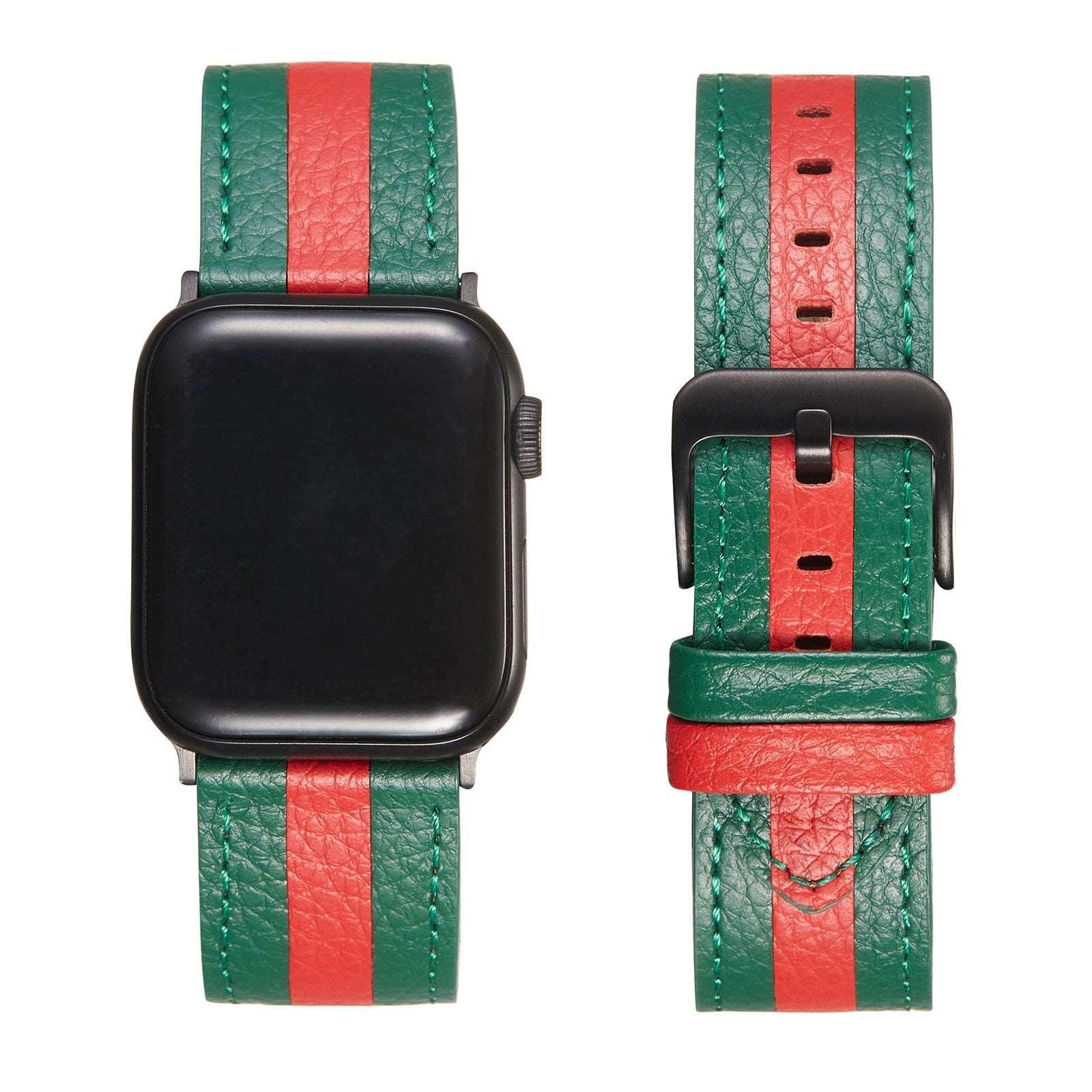 Genuine Leather Striped iWatch Strap - Most iPhone Case