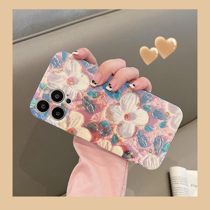 Artistic Vintage Oil Painting Flower iPhone Case - Most iPhone Case