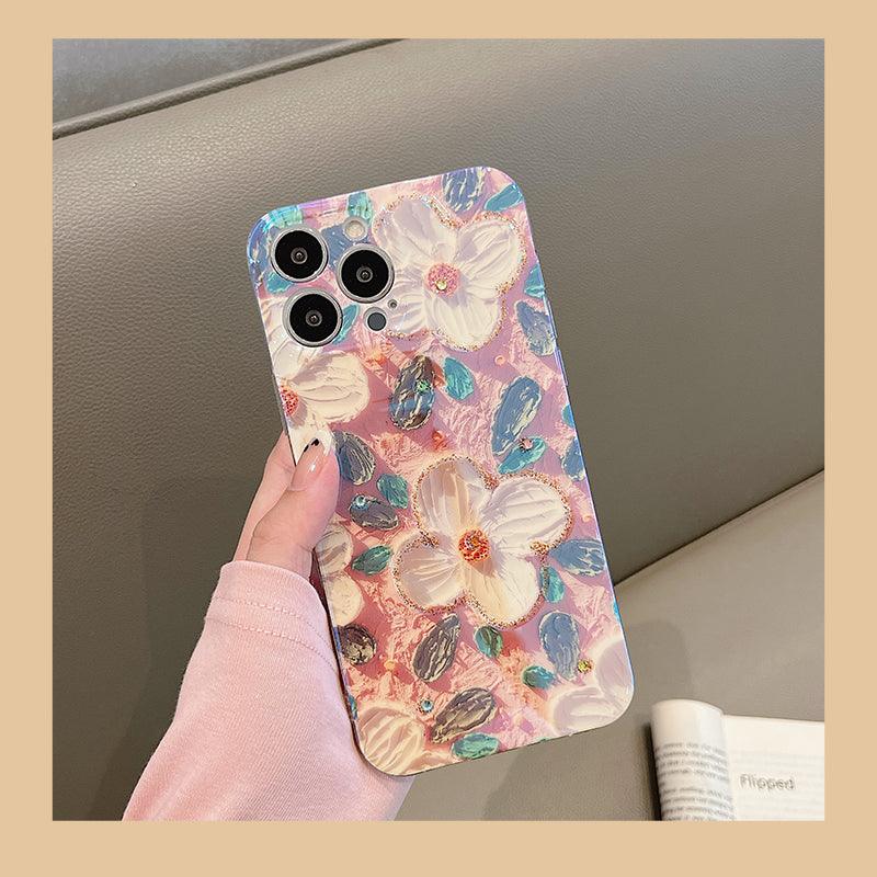 Artistic Vintage Oil Painting Flower iPhone Case - Most iPhone Case