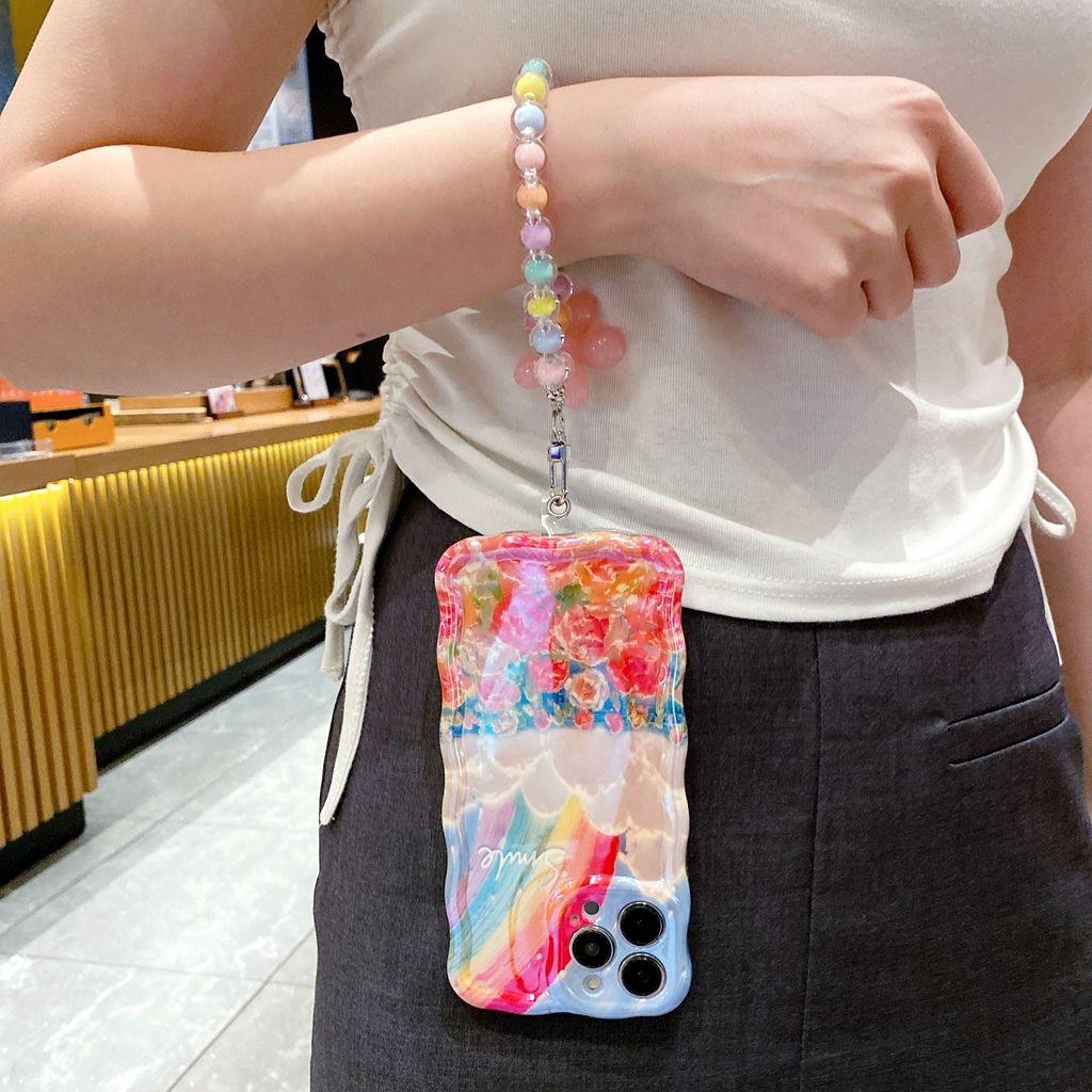 Rainbow Cloud Flower With Wristband For iPhone Case - Most iPhone Case