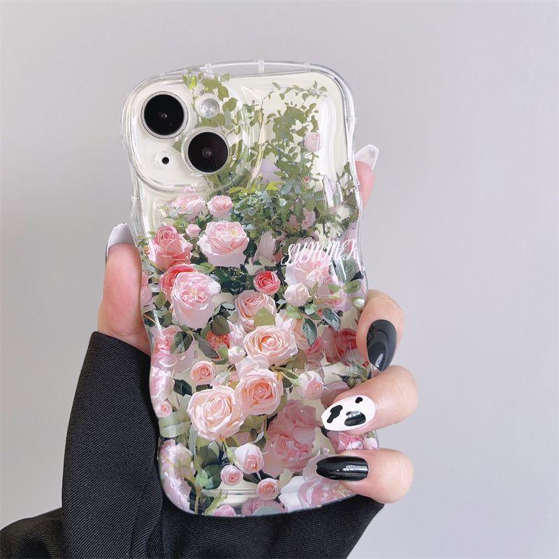 Fresh Pink Flowers With Wristband For iPhone Case - Most iPhone Case