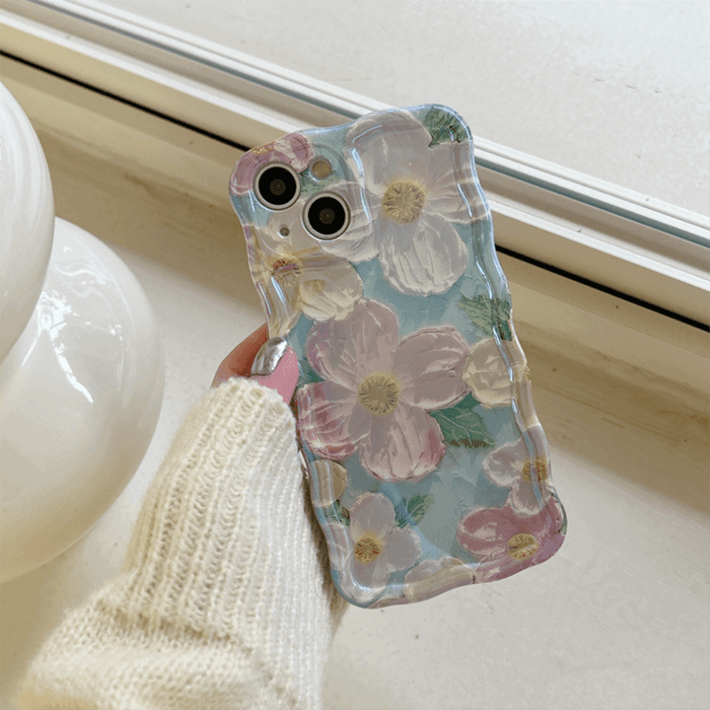 Three-dimensional Oil Painting Flower iPhone Case - Most iPhone Case