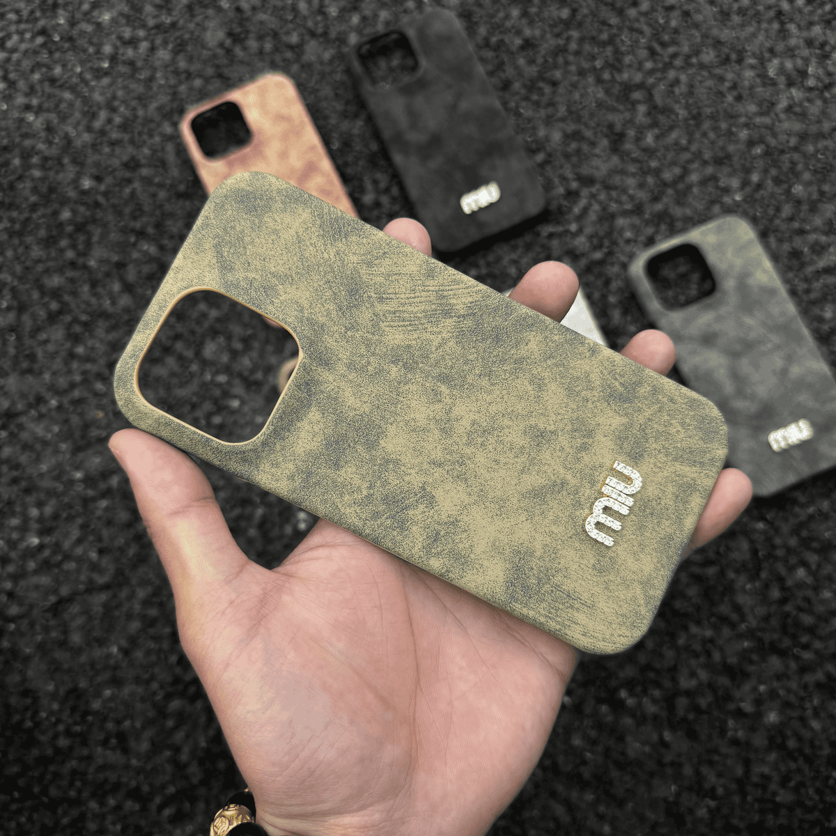 luxury Vintage Suede Phone Case