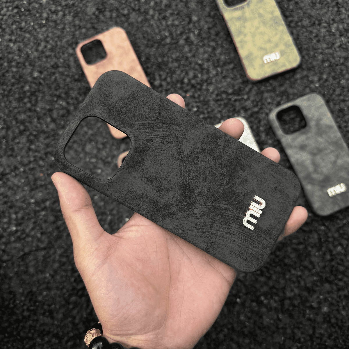 luxury Vintage Suede Phone Case