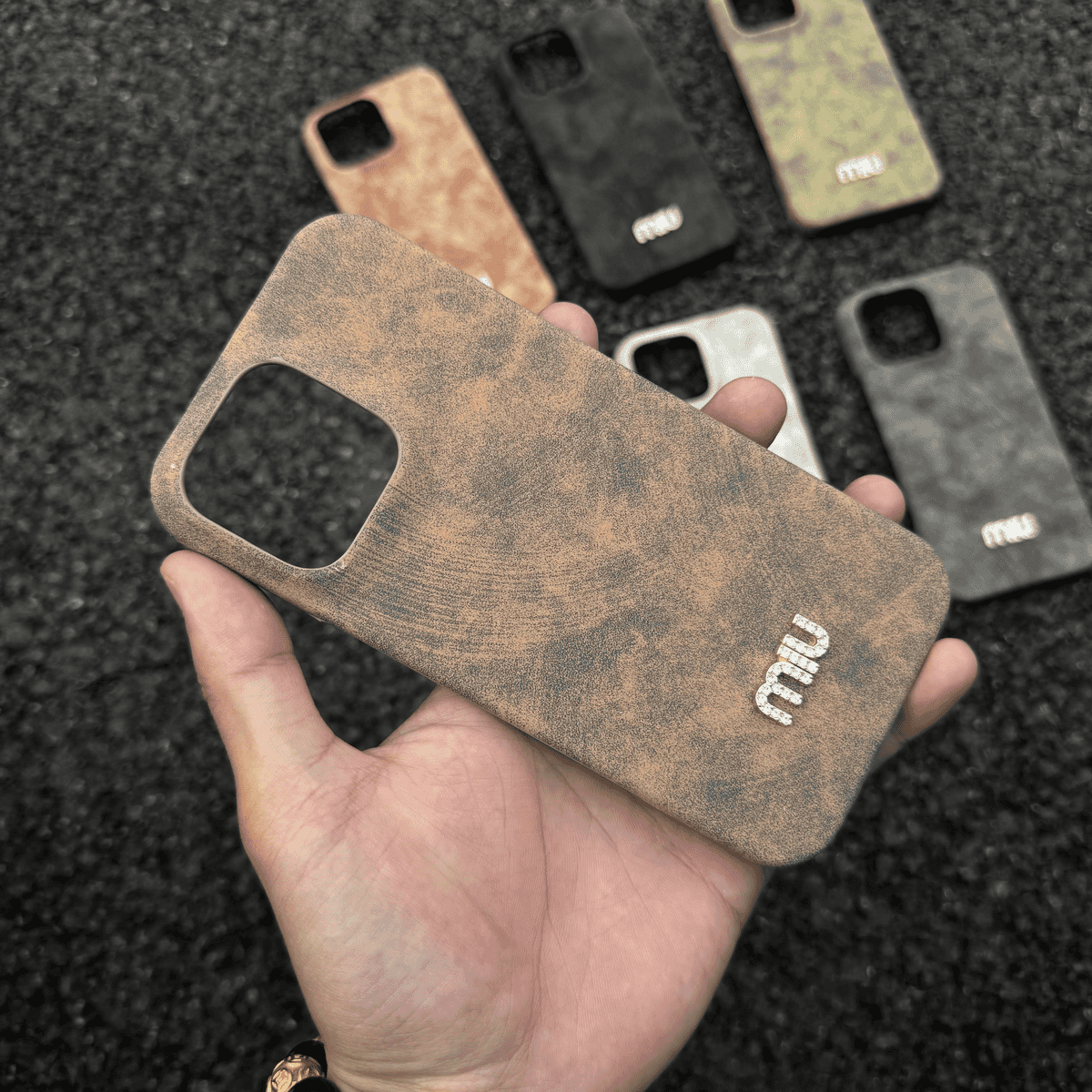 luxury Vintage Suede Phone Case