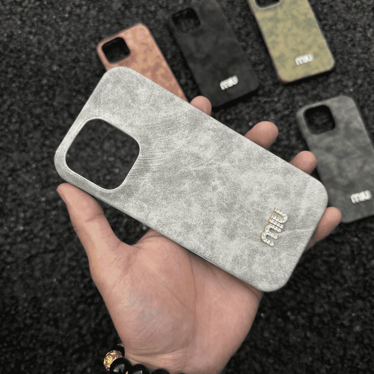 luxury Vintage Suede Phone Case