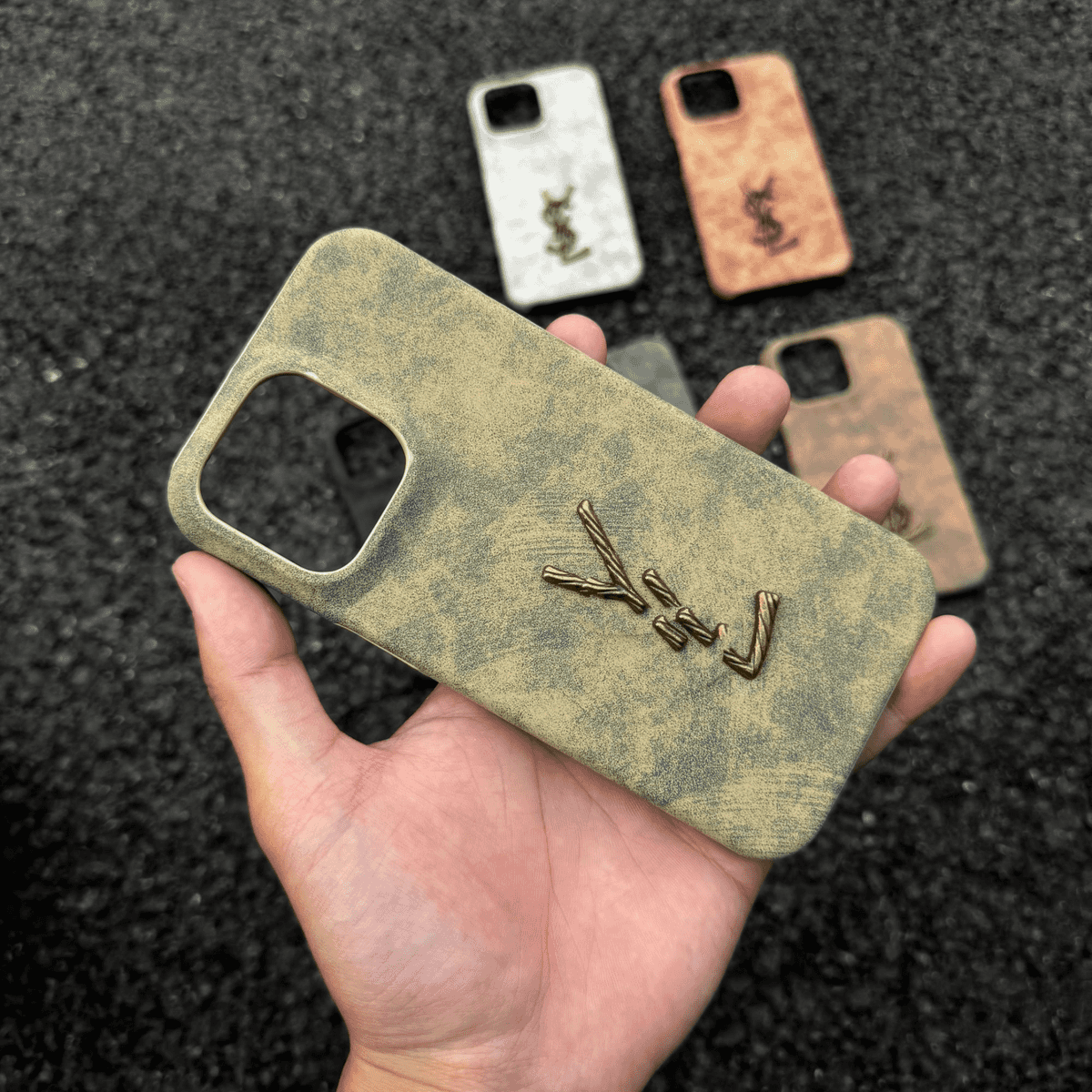 luxury Vintage Suede Phone Case