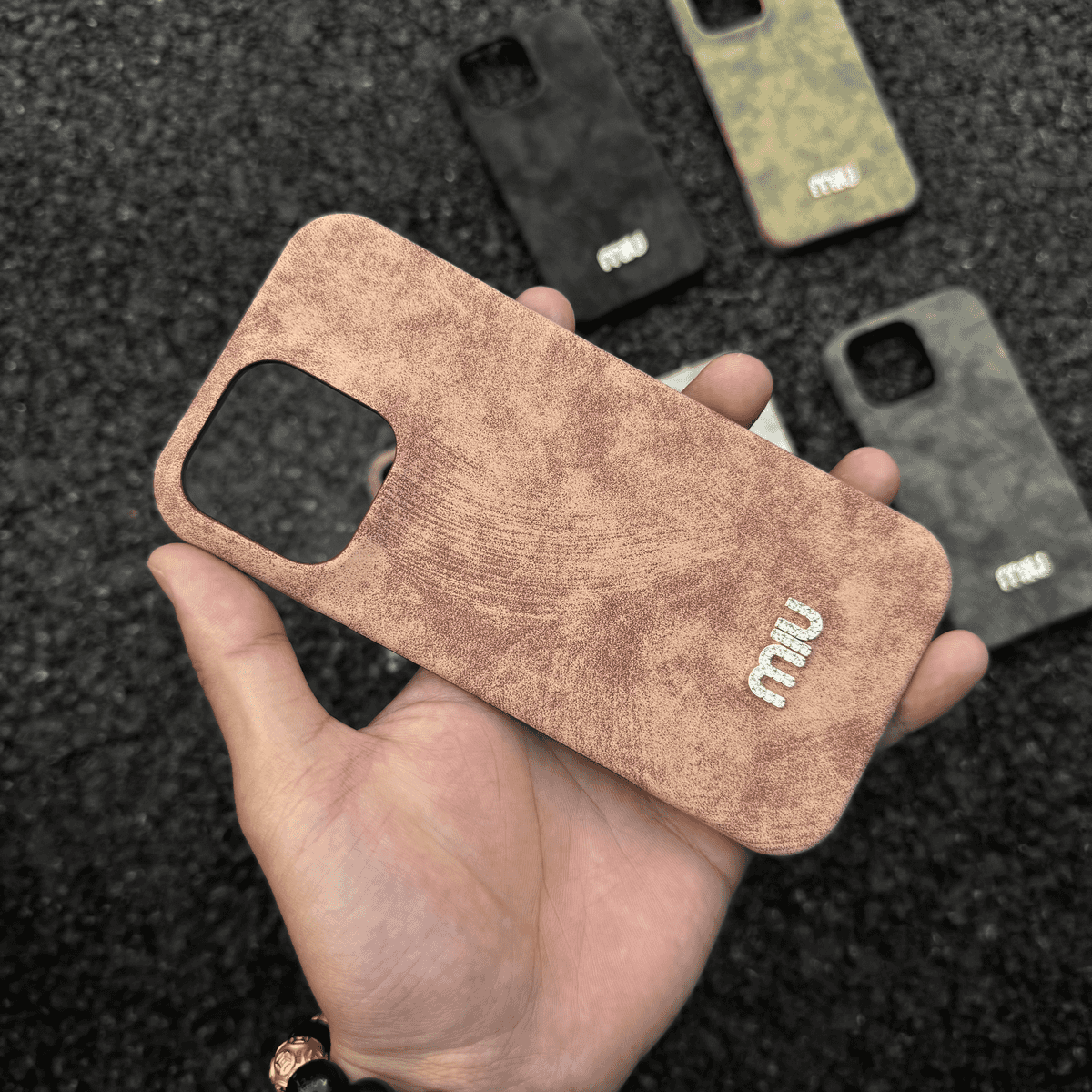 luxury Vintage Suede Phone Case
