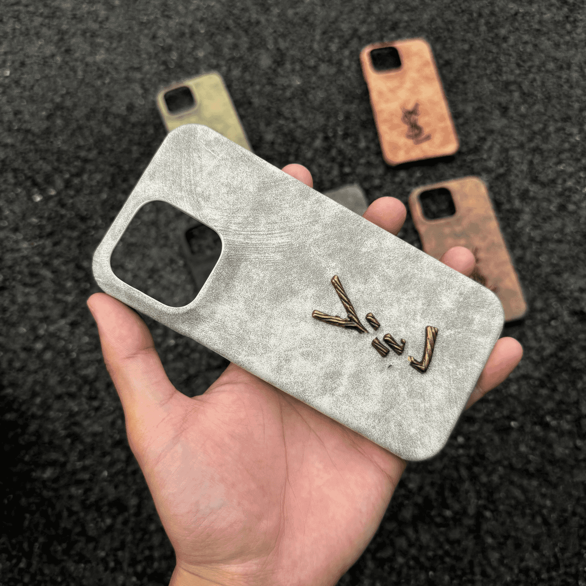 luxury Vintage Suede Phone Case