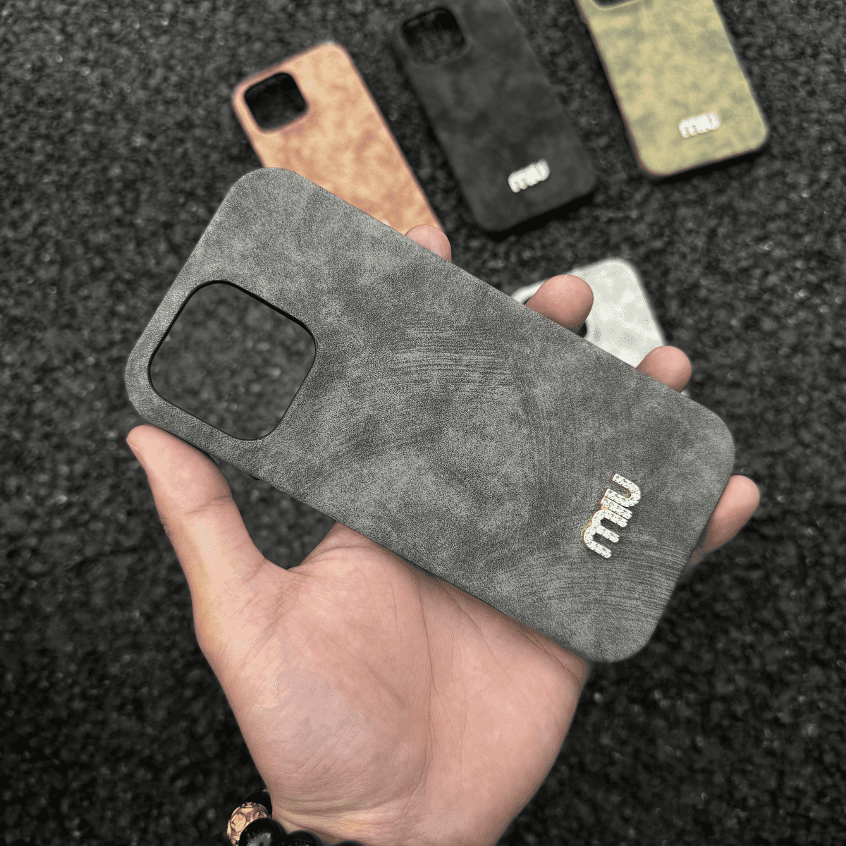 luxury Vintage Suede Phone Case